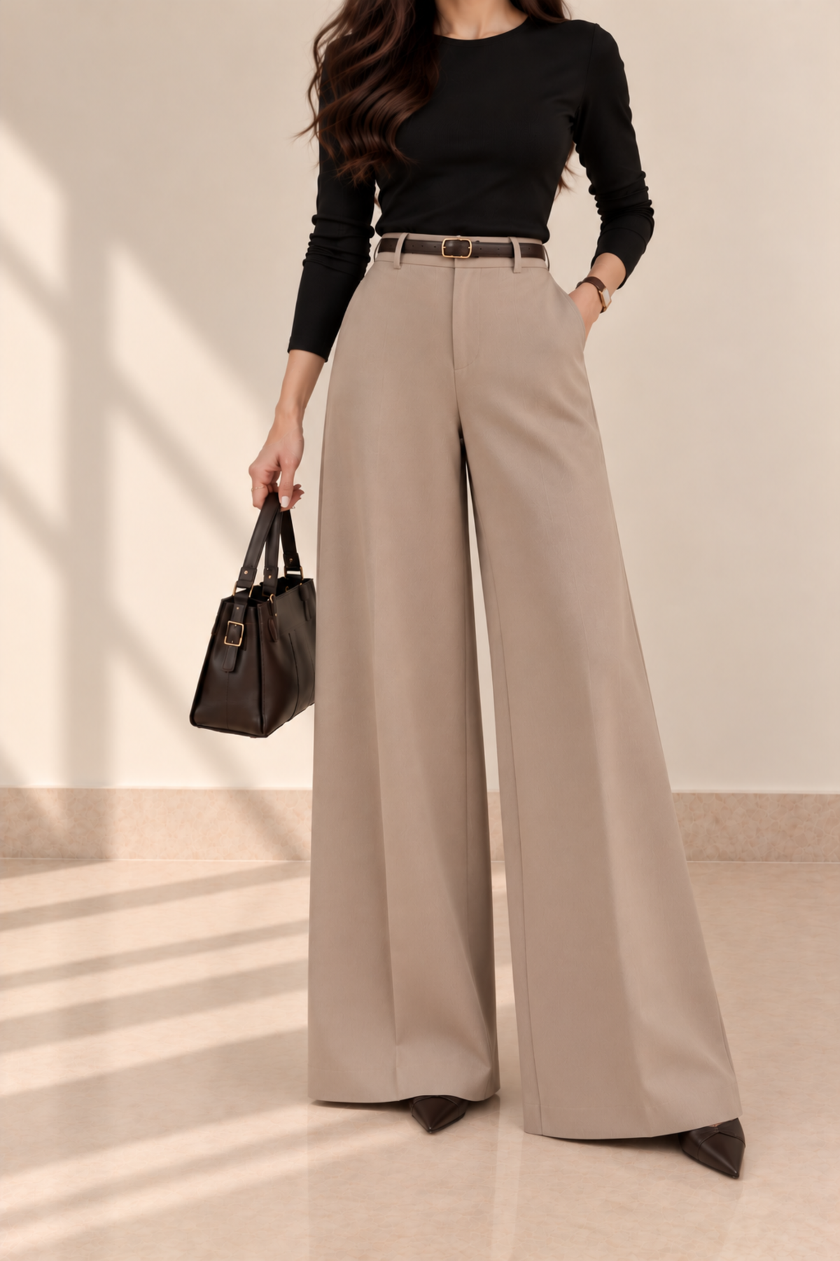 Straight Wide Leg Pants