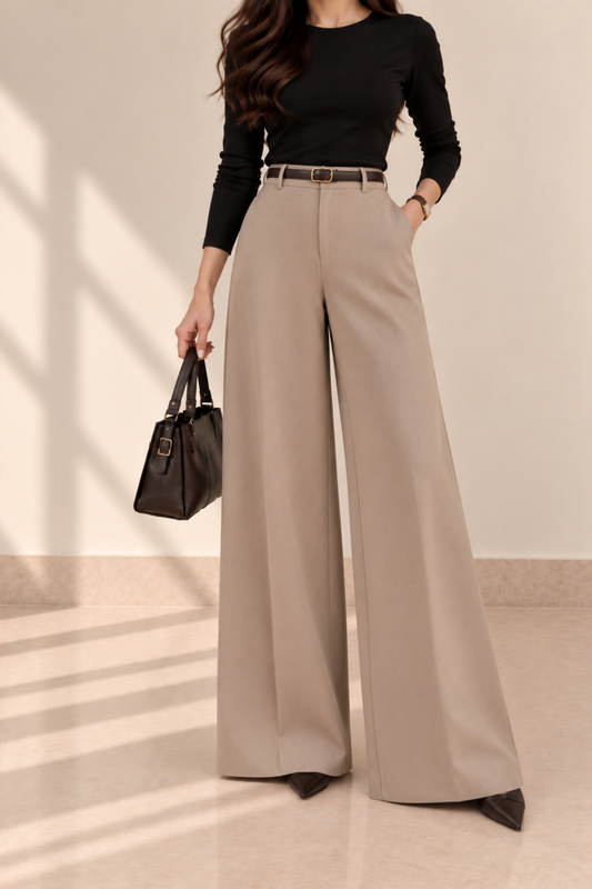 Straight Wide Leg Pants