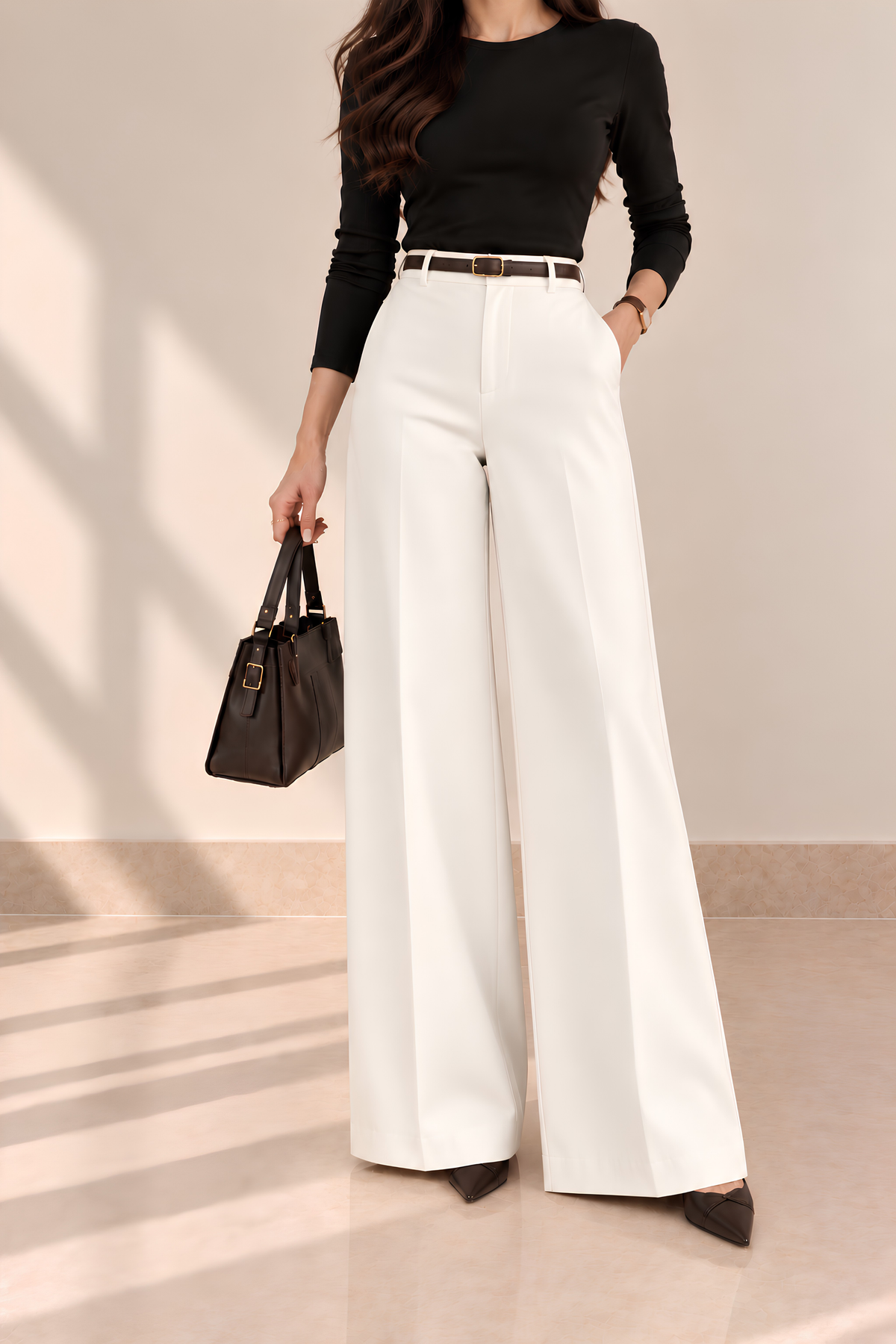 Straight Wide Leg Pants